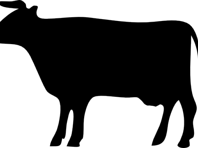 Cow Silhouette Clipart (640x480), Png Download