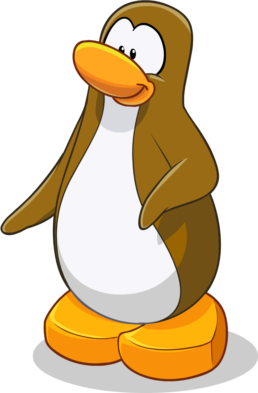 Tundra Drawing Penguin Huge Freebie Download For Powerpoint - Club Penguin Brown Penguin Clipart (1317x1367), Png Download