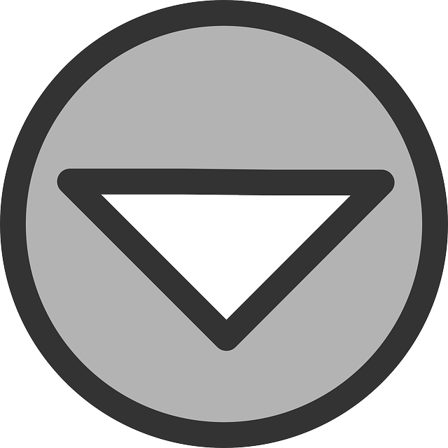 Flat, Arrow, Circle, Down, Player, Icon - Down Button Clipart - Png Download (640x640), Png Download