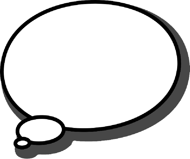 Think, Thinking, Speech Bubble, Speech Balloon, Balloon - Letreros Historietas Png Clipart (800x666), Png Download