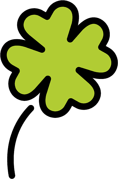 Four Leaf Clover Emoji Clipart - Png Download (800x800), Png Download