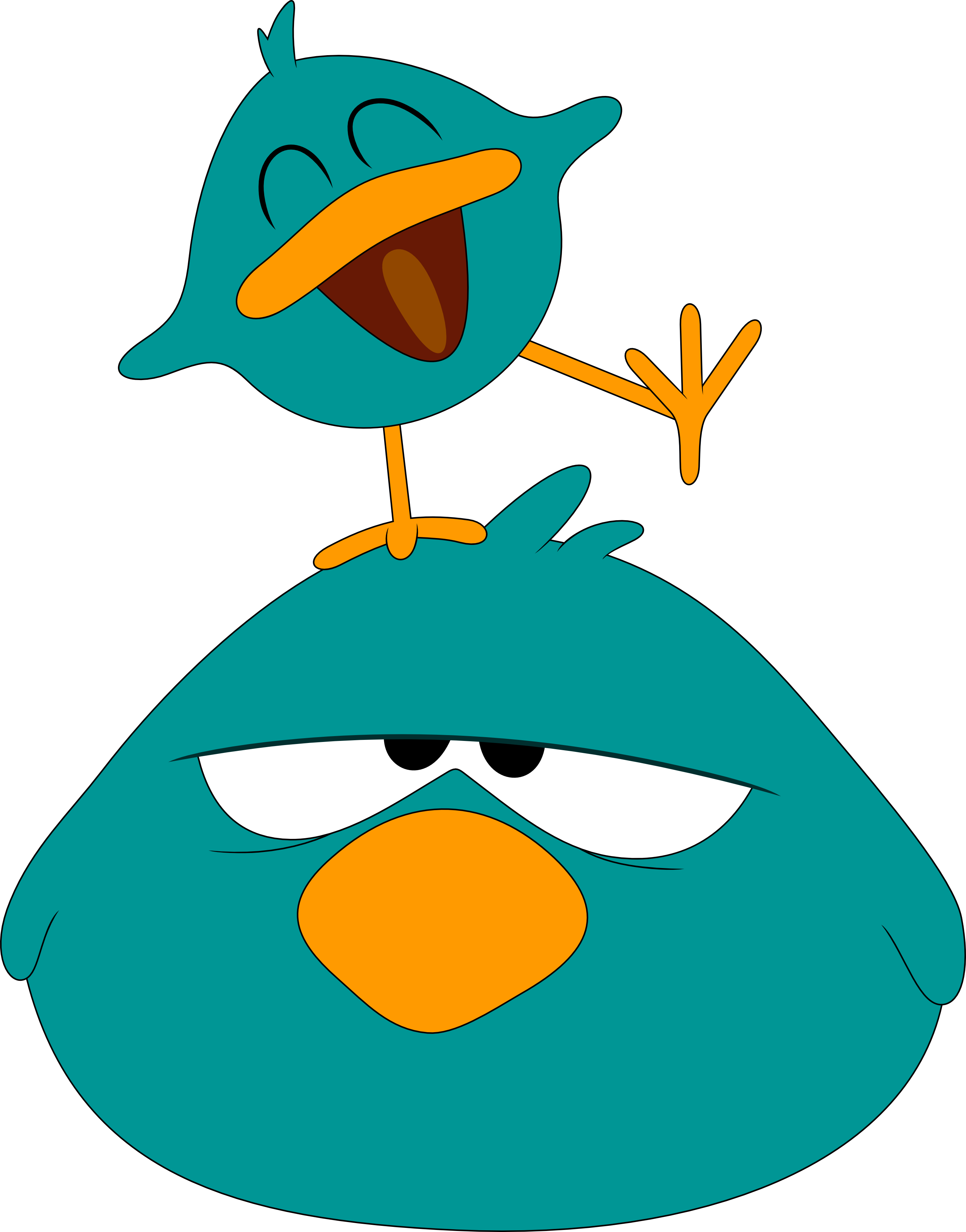 Youtube Baby Bird Sitting Animation Art - Pocoyo Sleepy Bird And Baby Bird Clipart (2819x3595), Png Download