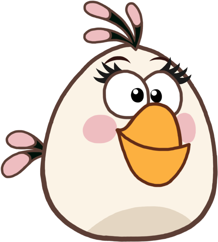 Matilda Angry Birds Characters Clipart (772x1035), Png Download
