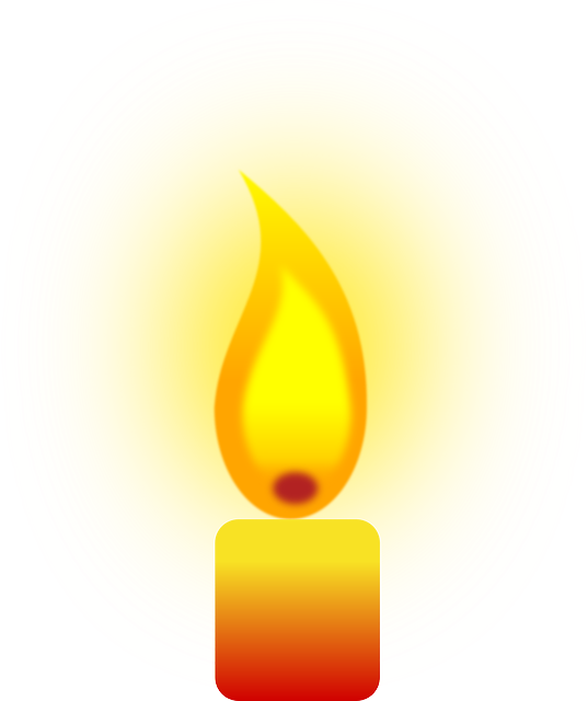 Candle, Fire, Cartoon, Lit, Flame, Light, Free - 600 X 900 Pixel Clipart (537x640), Png Download