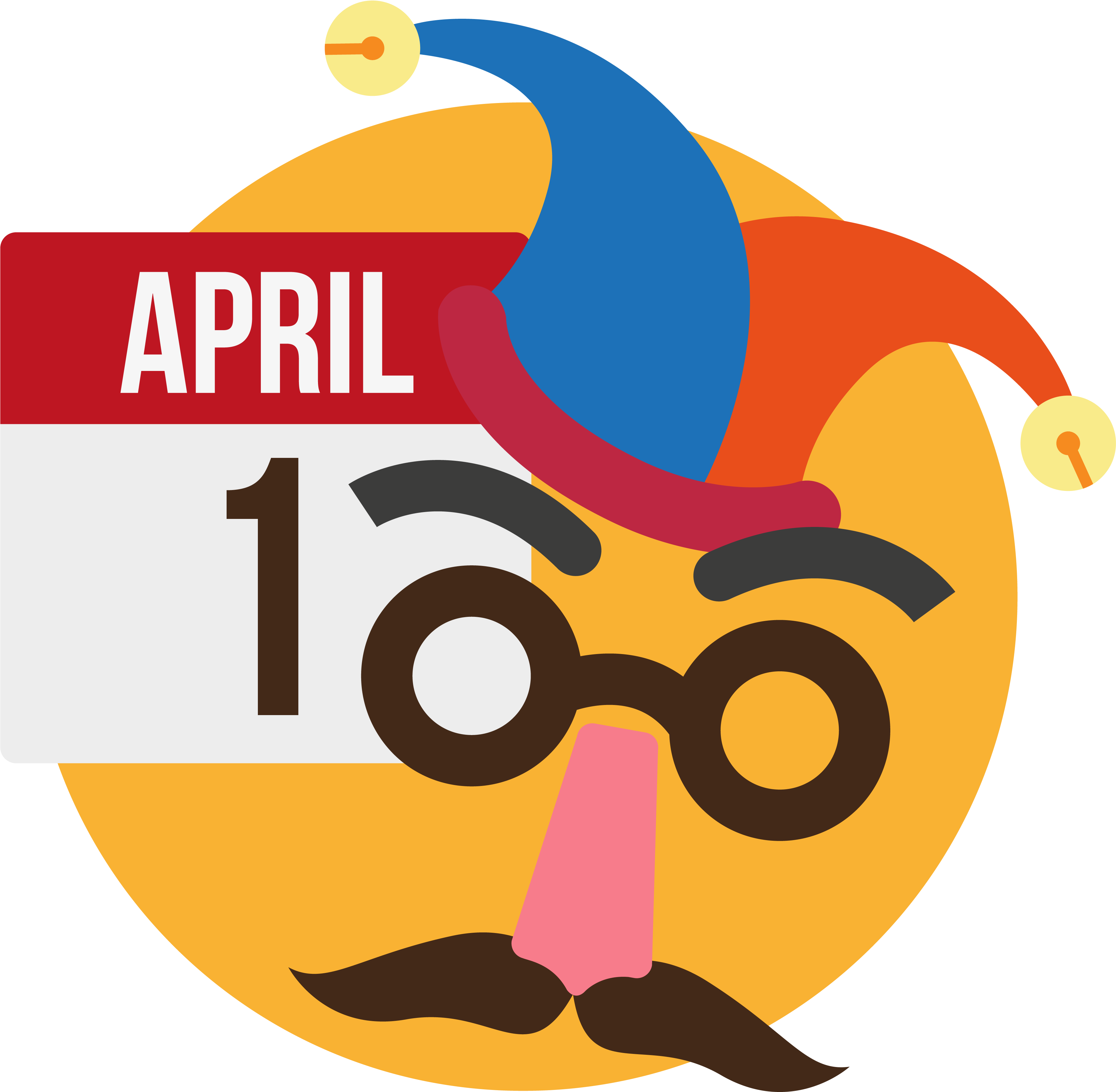 April Fool Day Messages Clipart (4144x3993), Png Download