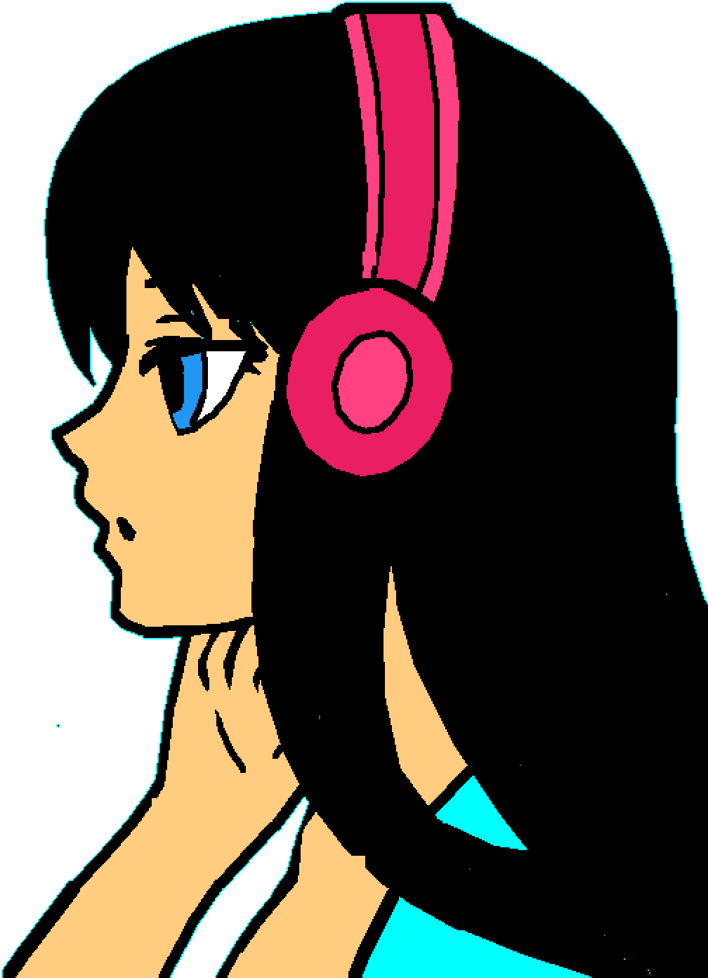 Anime Girl Easy Drawing Clipart (1008x1392), Png Download