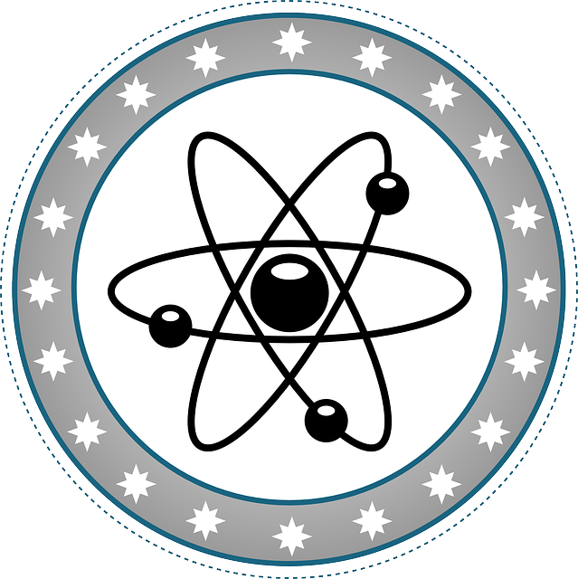 Nuclear, Atom, Button, Emblem - Atom Emblem Clipart (639x640), Png Download
