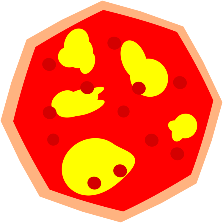 Transparent Pizza Clip Art Png - Octagon Pizza Clipart (750x750), Png Download