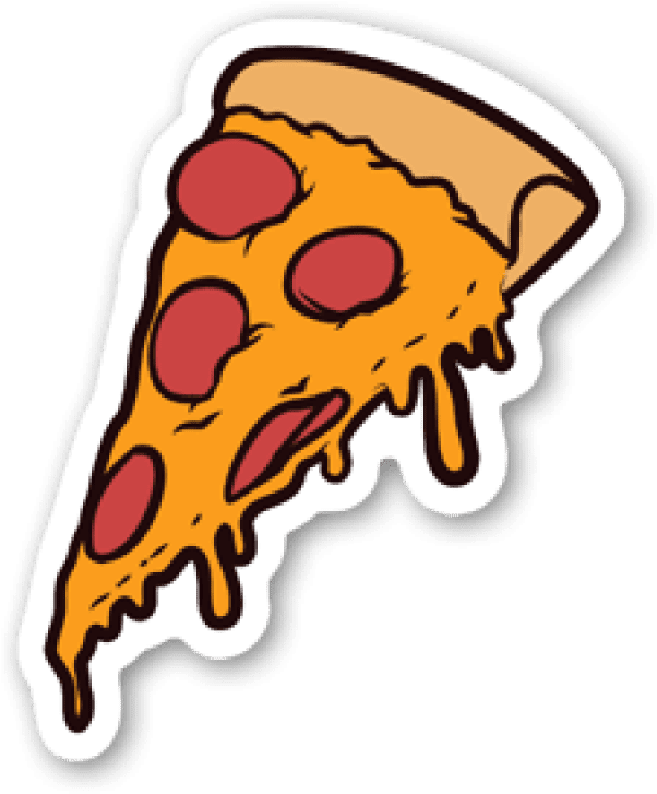 Pizza Slices Clipart - Stickers Pizza - Png Download (602x727), Png Download