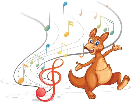 Kangaroo Material Illustration Cartoon Photography - Tiger Music Clip Art Free - Png Download (600x533), Png Download
