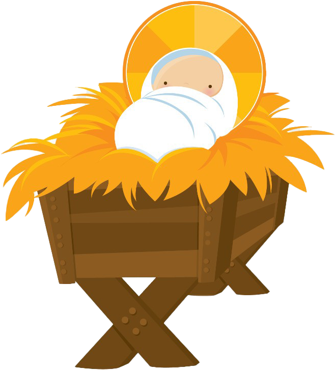 Manger Transparent Background - Baby Jesus In Manger Png Clipart - Full