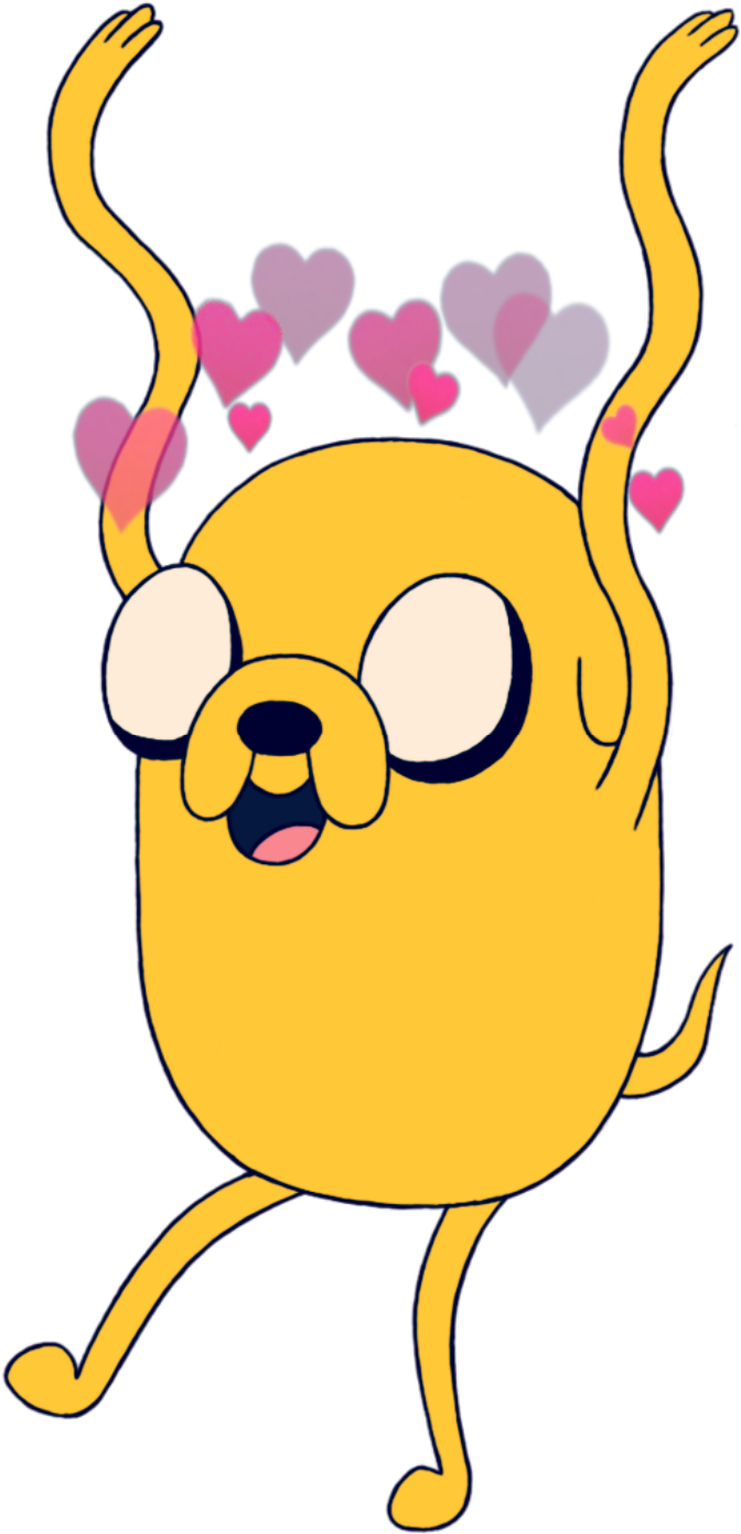 #adventuretime #cute #dog #jake #jakethedog #heartcrown - Transparent Jake Adventure Time Clipart (1242x1767), Png Download