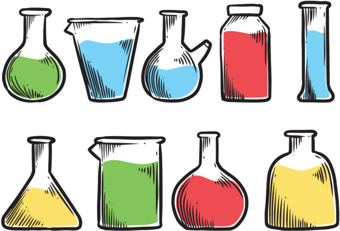 Beaker And Flask Icons Vector - Clip Art Science Equipment - Png Download (800x560), Png Download