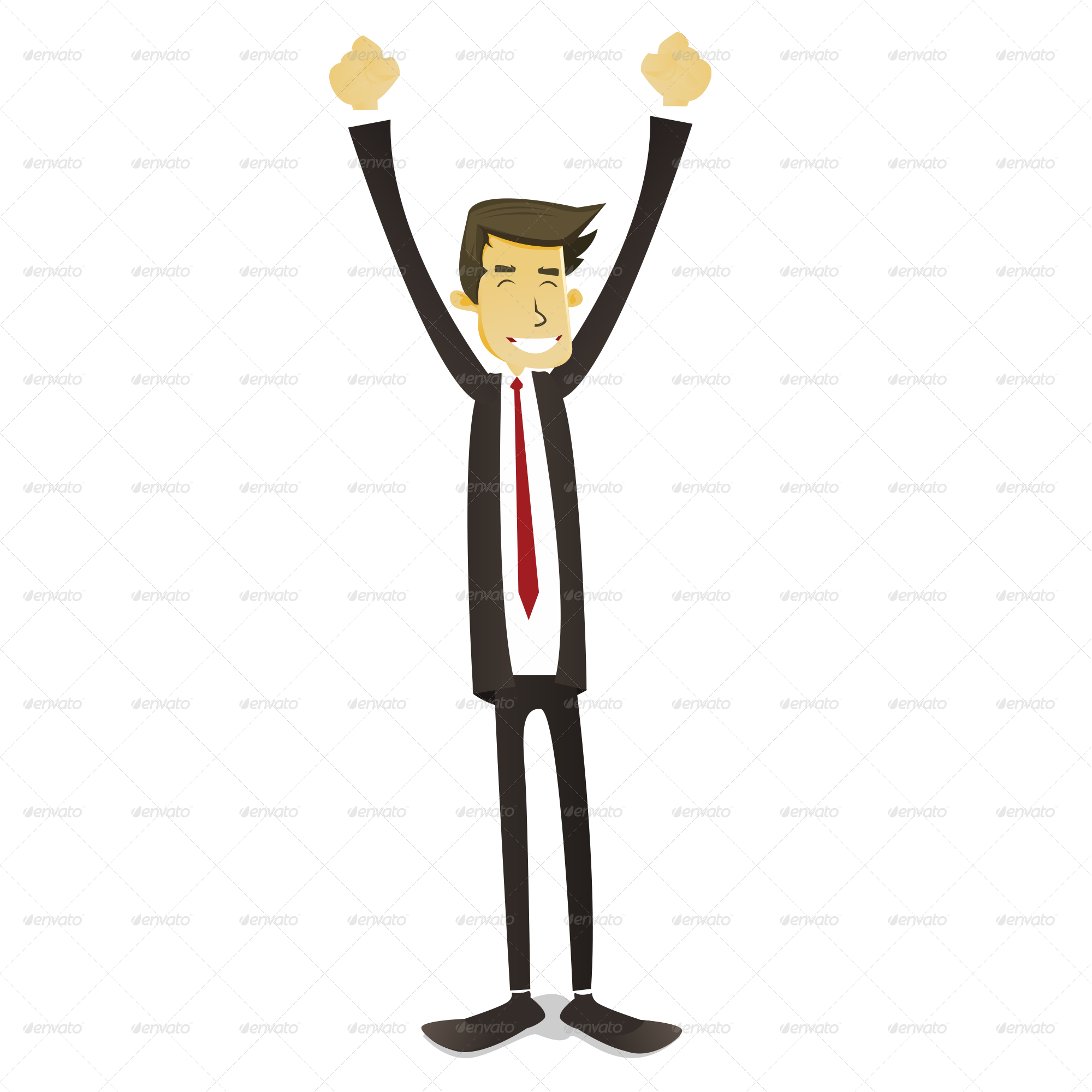 Set By Godesignme Graphicriver - Cartoon Transparent Happy Man Png Clipart (2000x2000), Png Download