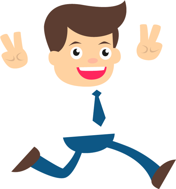 Happy Man Cartoon Png Clipart (600x650), Png Download