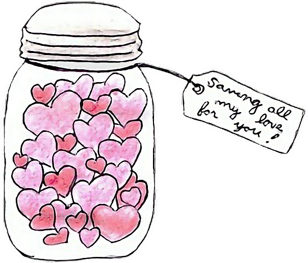 #jar #jars #jarofhearts #heart #hearts #pink #spacer - Png Tumblr Transparent Love Clipart (604x516), Png Download