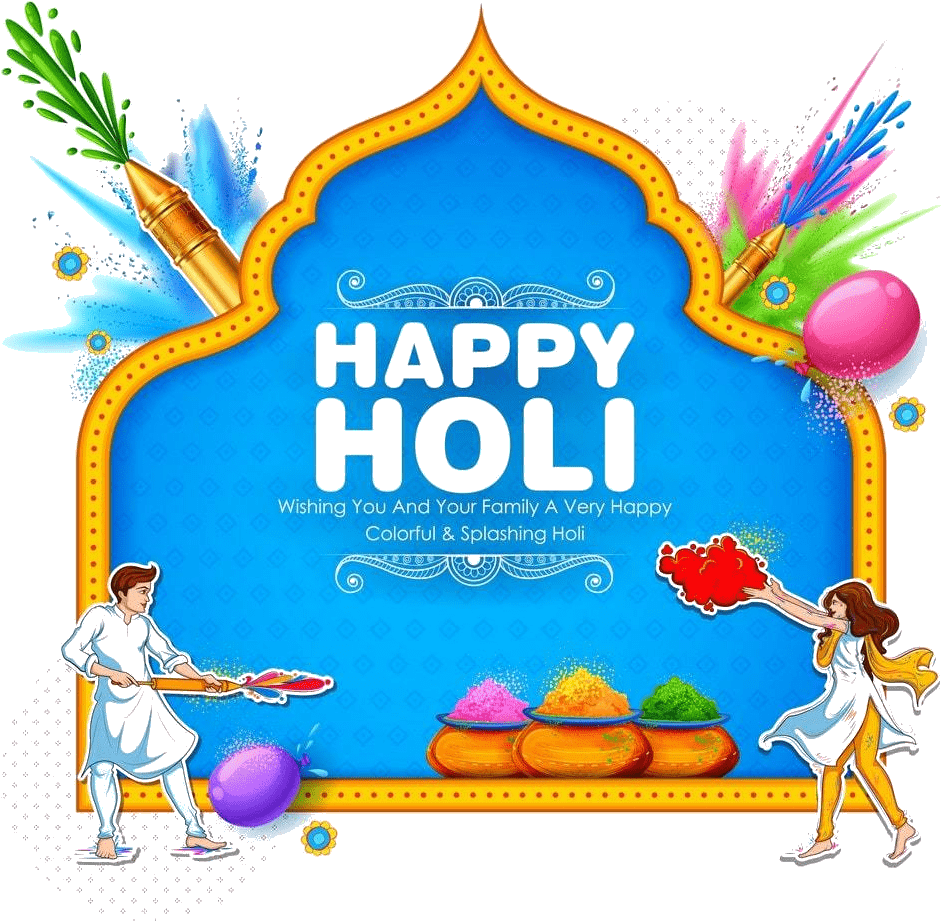 Download Holi Clipart - Transparent Holi Clipart Png (941x921), Png Download