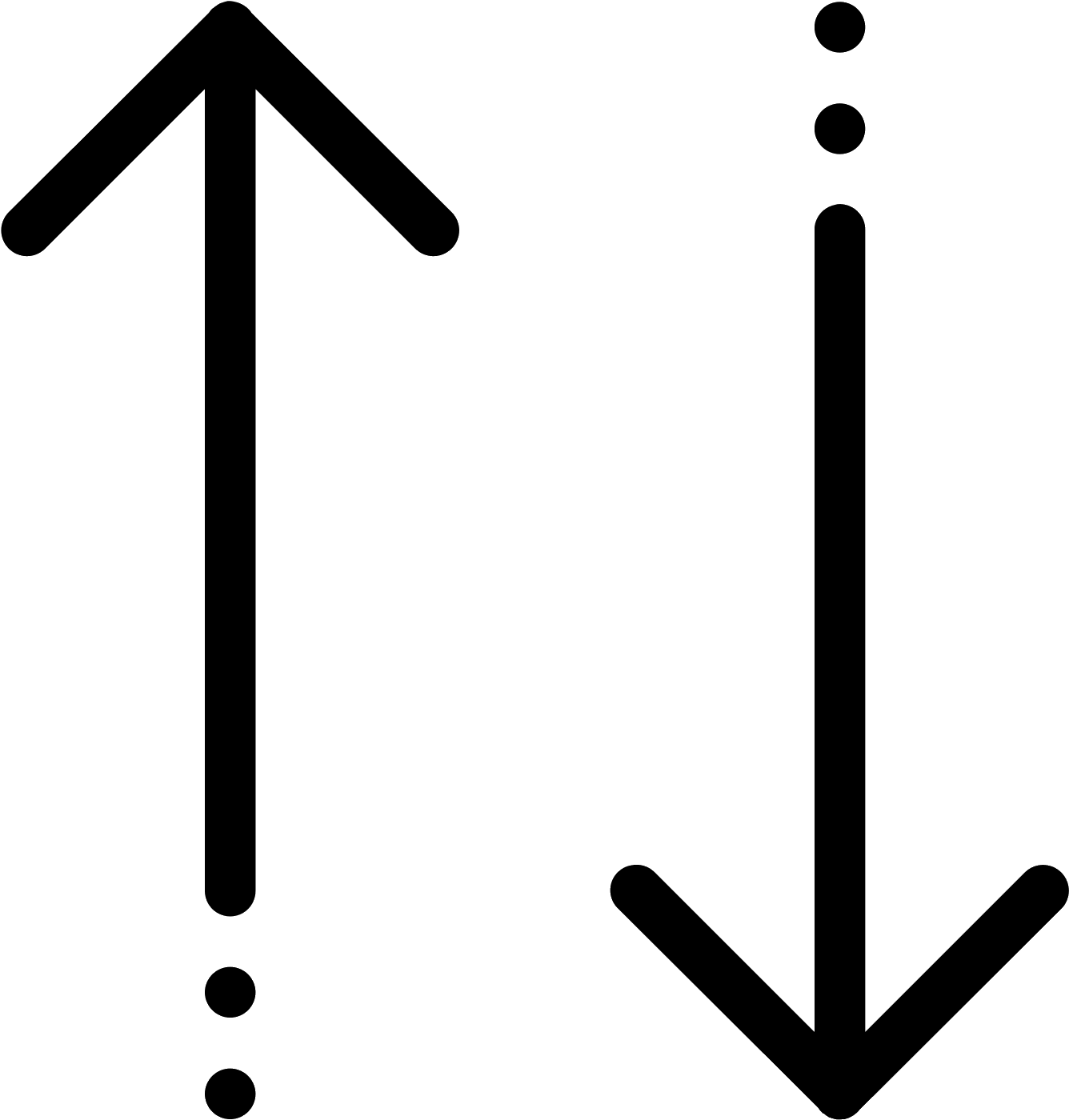 Clipart Of Left Facing Arrow Jpg Royalty Free Library - Up And Down Arrow Transparent - Png Download (1600x1600), Png Download