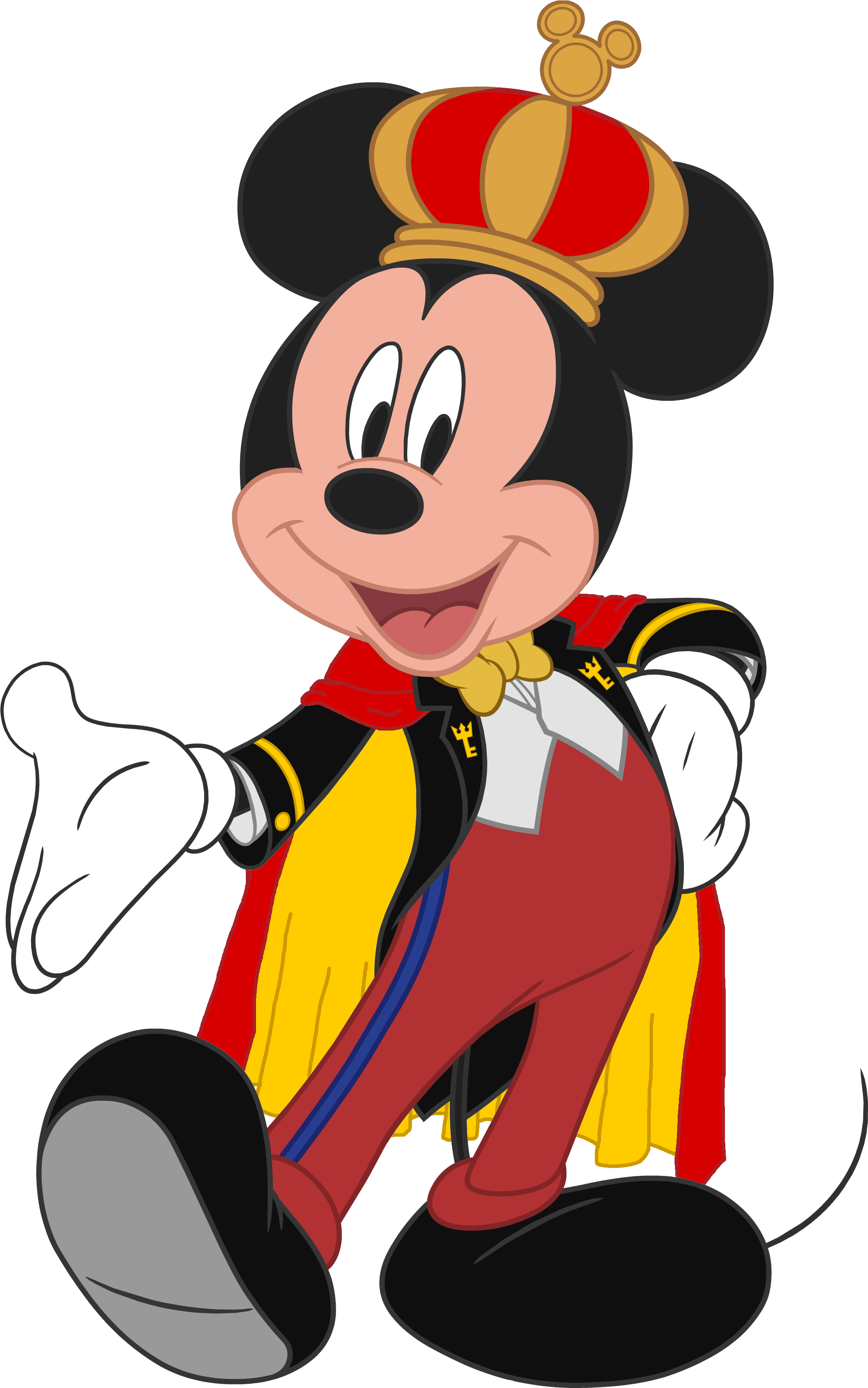 Disney Princess Wiki - Mickey Mouse King Clipart (2558x3757), Png Download