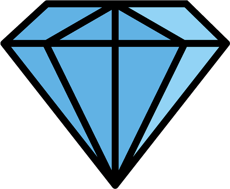 Gem Stone Emoji Clipart - Jewelry Icon Blue - Png Download (800x800), Png Download