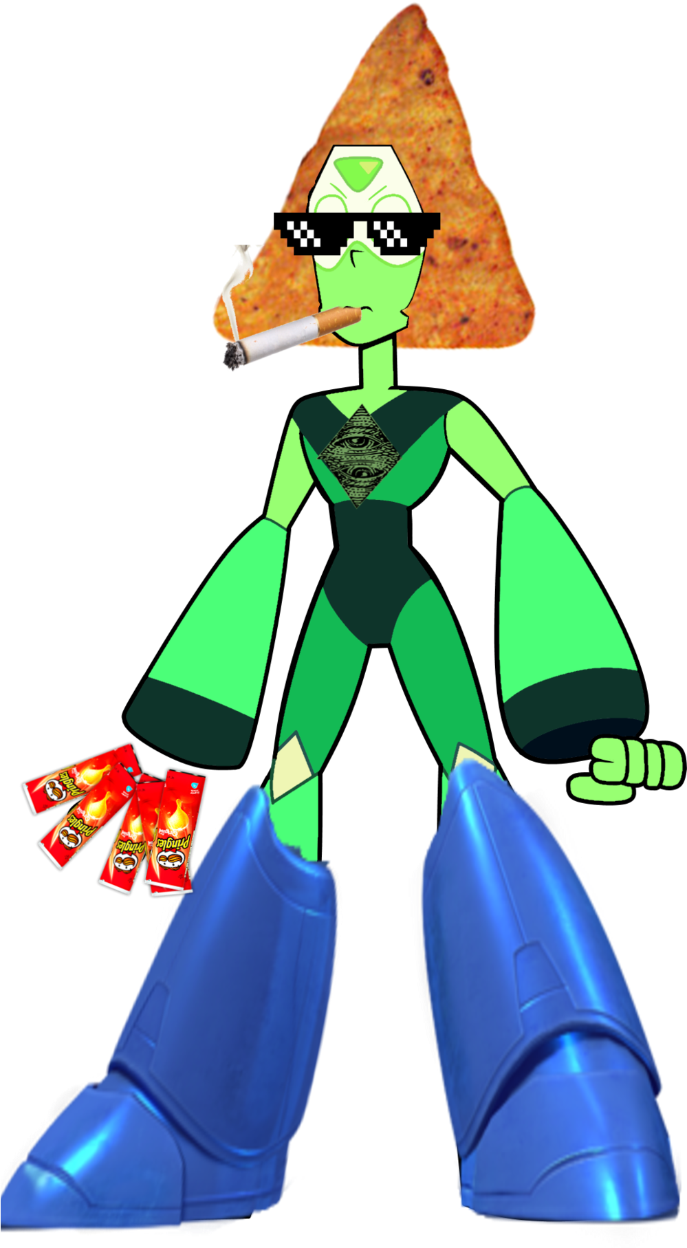 Mlg Peridot By M4j1n5h4d0w Mlg Peridot By M4j1n5h4d0w - Peridot Steven Universe Fingers Clipart (999x1815), Png Download