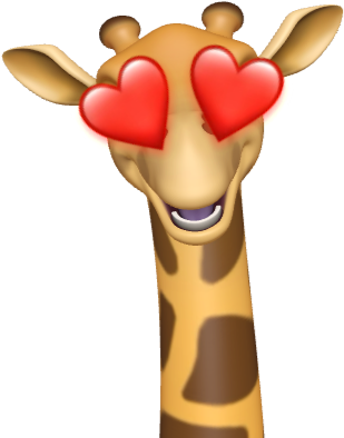 Memoji Giraffe Clipart (834x463), Png Download