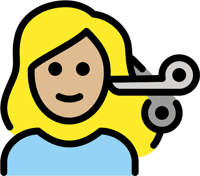 Woman Getting Haircut Emoji Clipart - Emoji - Png Download (800x800), Png Download