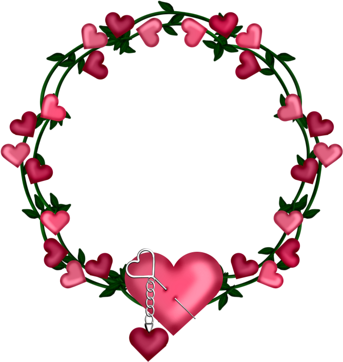 Transparent Heart Wreath Clipart - Png Download (669x706), Png Download