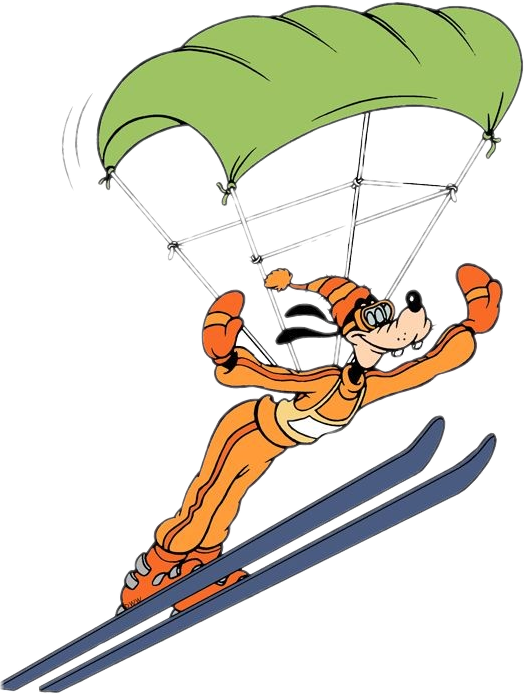 #cartoon #disney #goofy #pippo #paracadute #olimpiadi - Clip Art - Png Download (524x694), Png Download