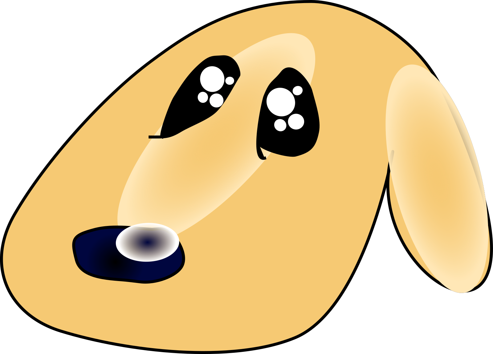 Blue Sad Svg Clip Arts - Dog - Png Download (1600x1150), Png Download