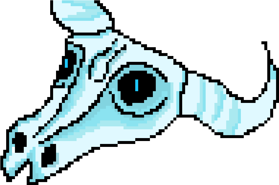Animal Skull Pixel Art Clipart (1240x640), Png Download