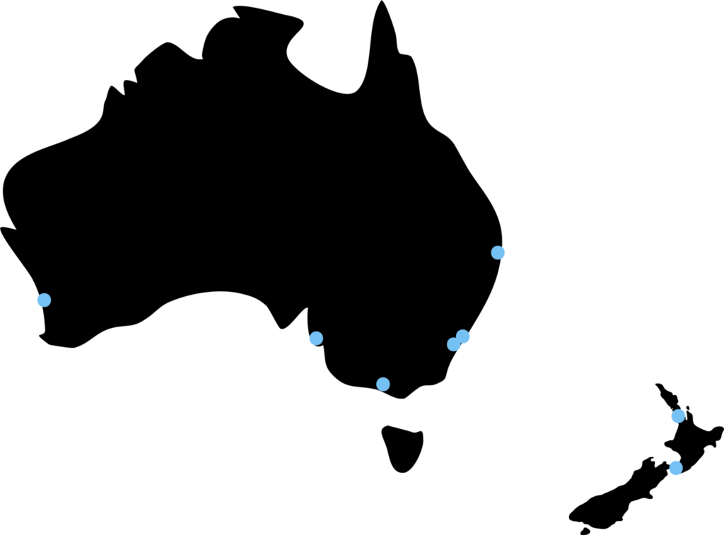 Transparent Rock Band Silhouette Clipart - Map Of Australia And Nz - Png Download (1024x757), Png Download