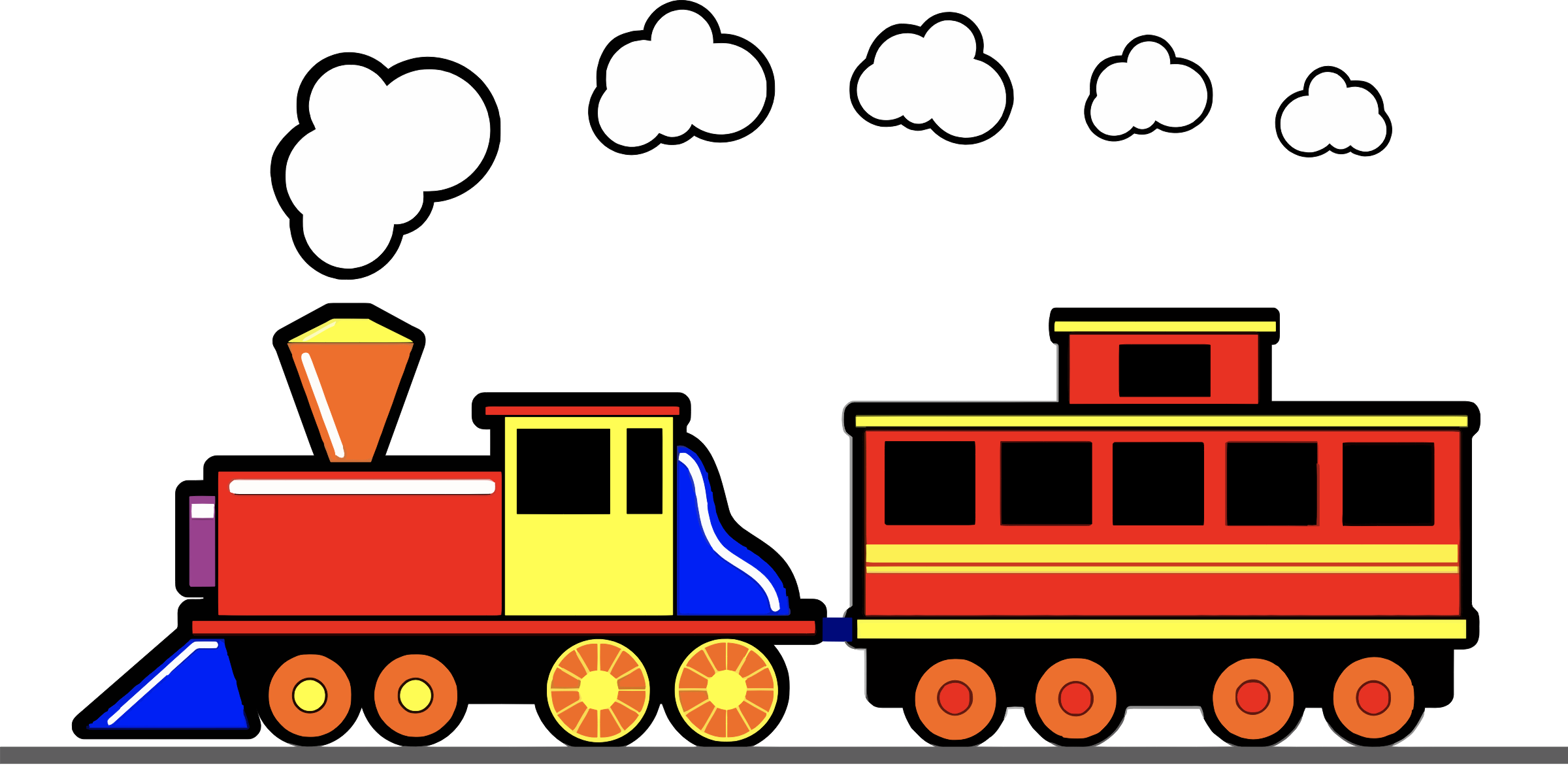 Company Graphic - Train Clipart Png Transparent Png (2400x1189), Png Download