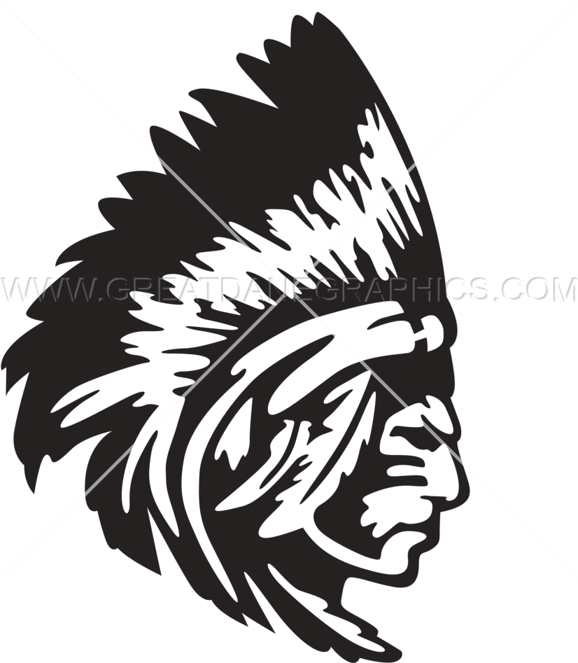 Indian Chief Headdress Drawing - Indian Chief Transparent Clipart (825x1068), Png Download