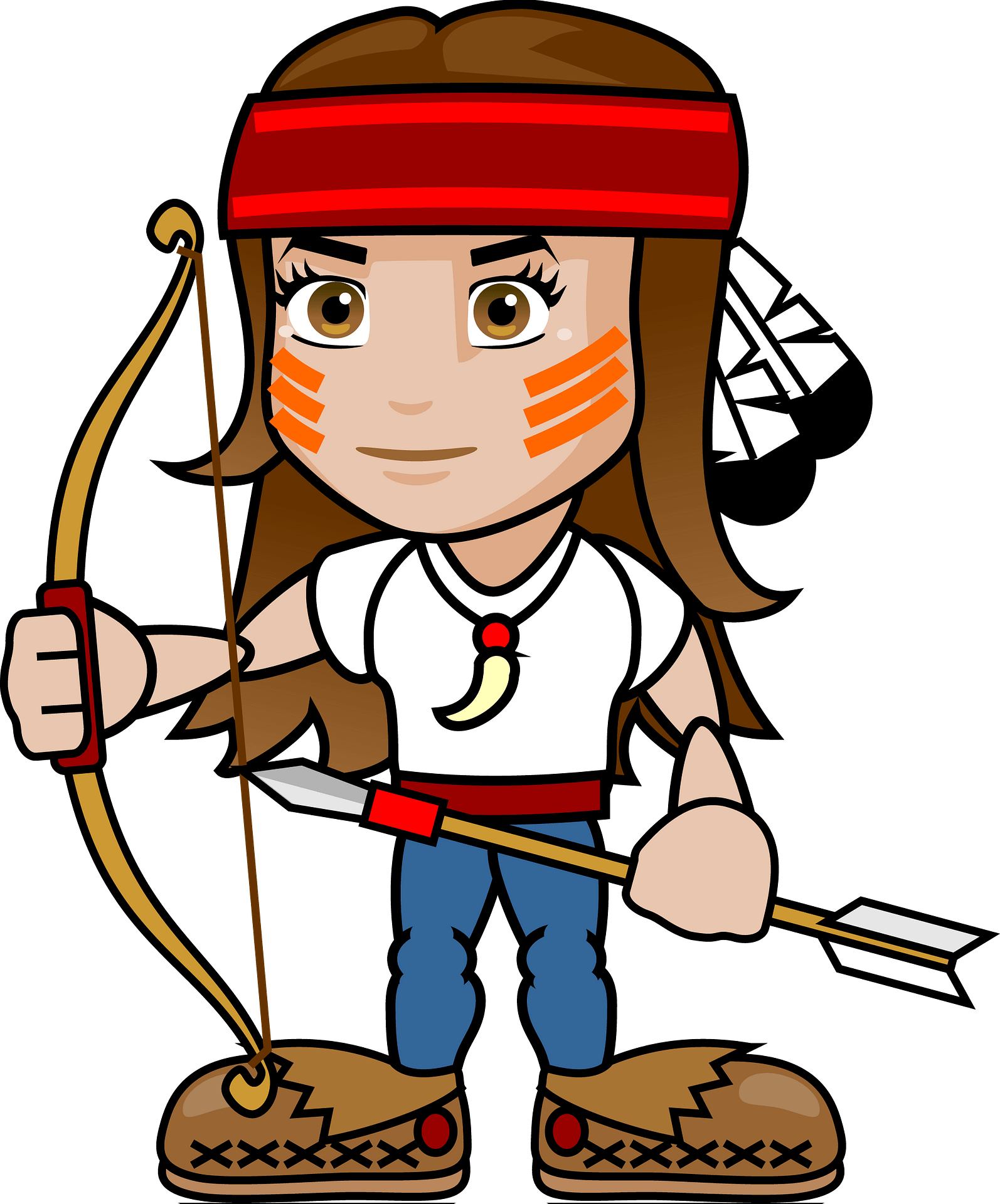 Indian Headdress Clipart Black And White - Png Download (1594x1920), Png Download