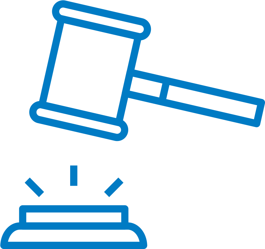 Gavel Icon - Court Hammer Icon Free Clipart (1000x1000), Png Download