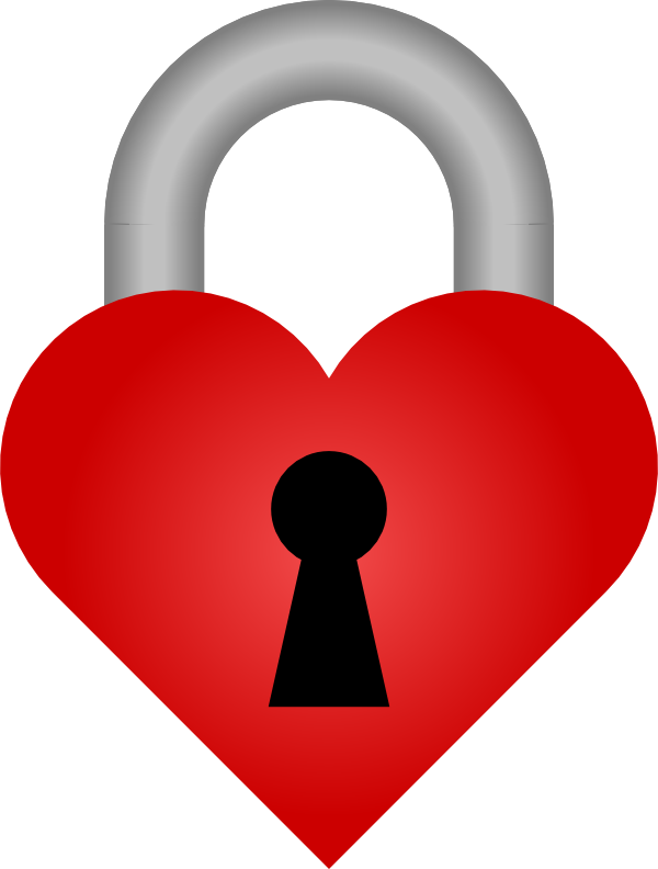 Cute - Heart With A Lock Clipart (600x792), Png Download