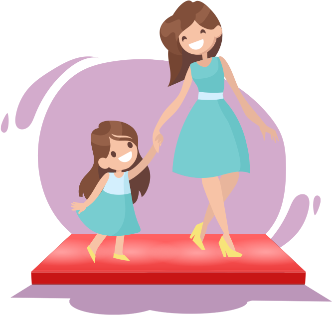 Clipart Fashion Show Anak - Png Download (674x631), Png Download