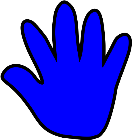 Child Handprint Blue Svg Clip Arts - Clip Art - Png Download (1024x1024), Png Download