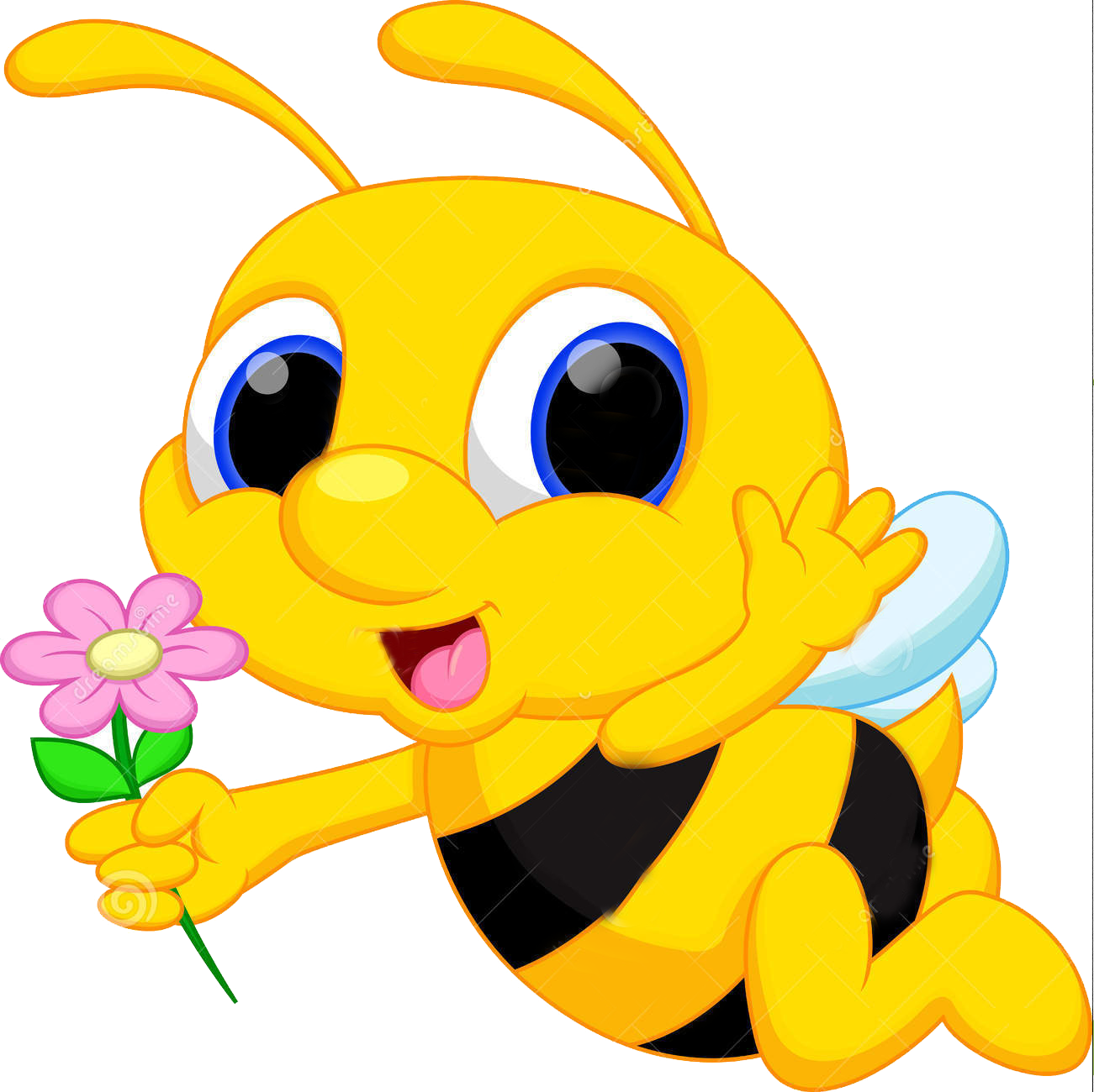 Bumble Bee - Clip Art Cute Bee - Png Download (1301x1300), Png Download