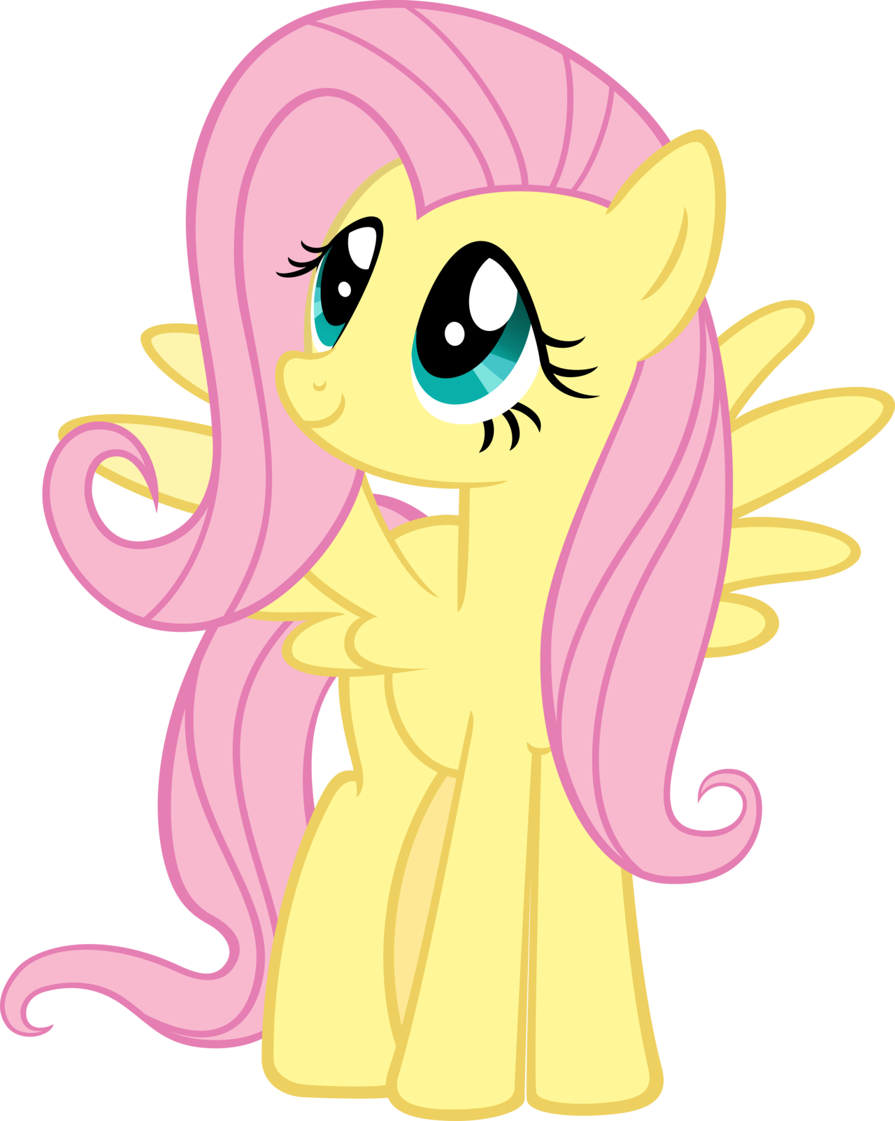 My Little Pony Fluttershy Big Face Clipart Clip Transparent - My Little Pony Png (1280x1602), Png Download