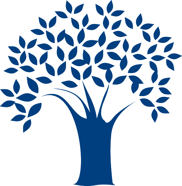 Blue Tree Clipart - Png Download (582x596), Png Download