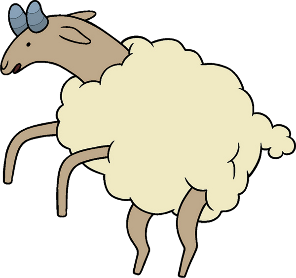 Adventure Time Sheep Clipart (600x564), Png Download