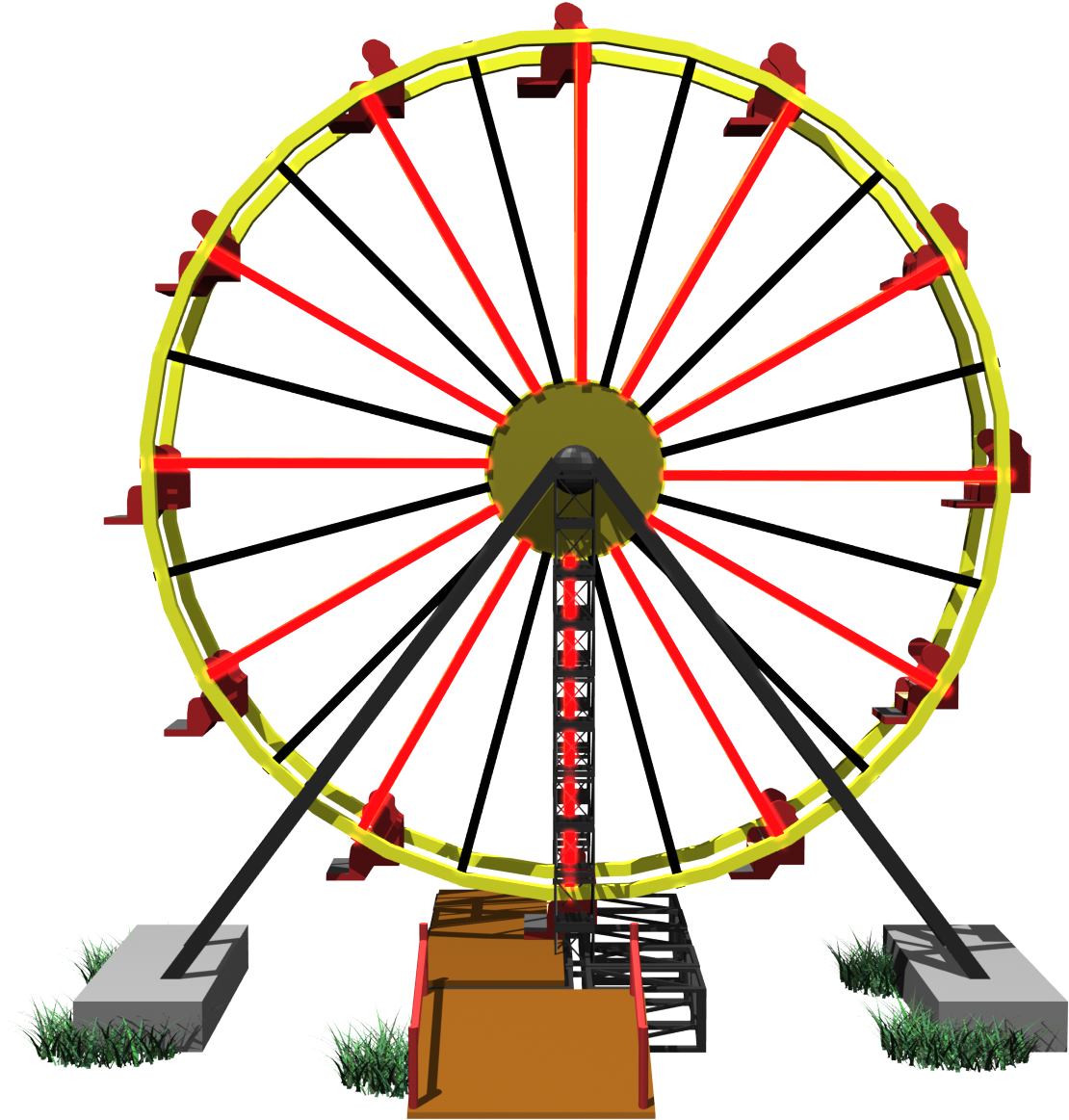 Knox County Nebraska - Ferris Wheel Clipart - Png Download (1248x1248), Png Download