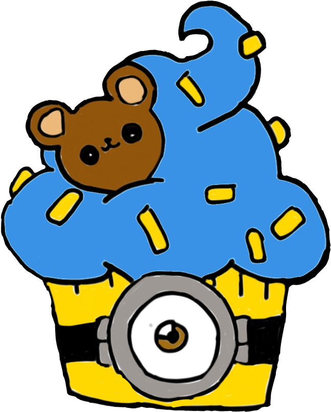 #minion #cupcake #minionsbanana #yelllow #blue #amarillo Clipart (720x1208), Png Download