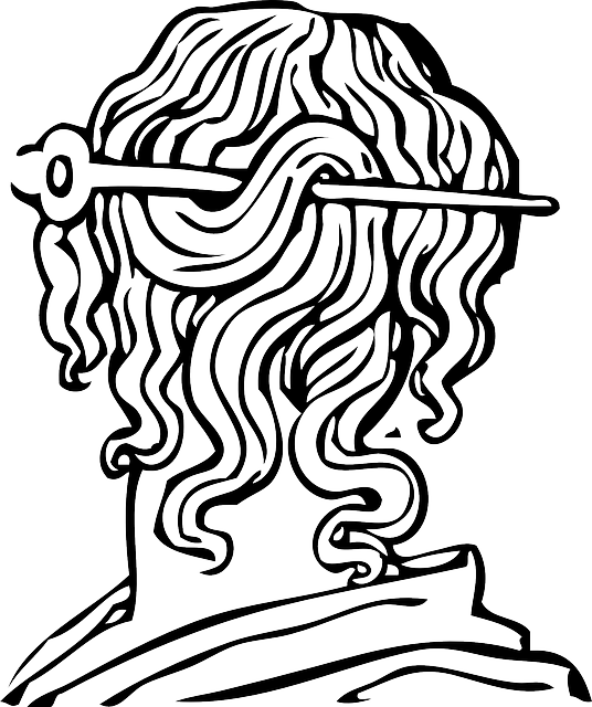 Hair, Hairdressing, Greek, Woman, Head, Greece, Grecian - Ancient Greek Hair Clip - Png Download (536x640), Png Download