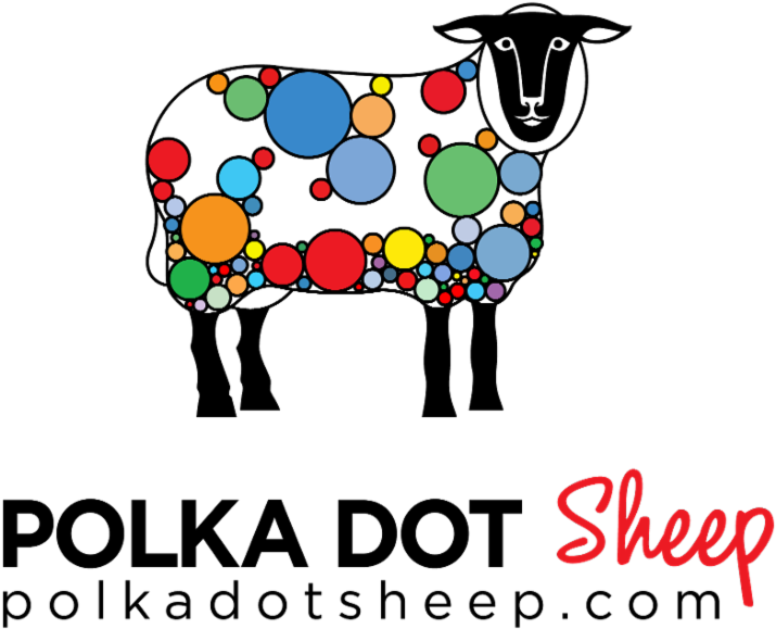 Polka Dot Sheep Fine Yarns Clipart (800x652), Png Download