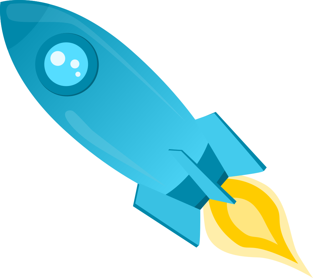 Blue Rocket Png Clipart (1000x889), Png Download