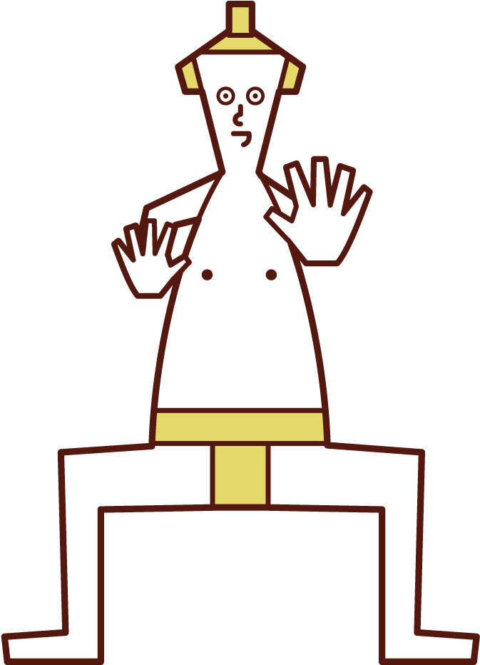 Illustration Of Sumo Wrestlers And Sumo Wrestlers Clipart (1043x1177), Png Download