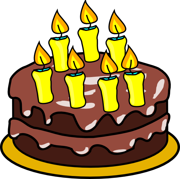 Birthday Cake 7 Clipart - Png Download (600x597), Png Download
